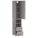 Highboard Grey Sonoma 34.5x34x180 cm Engineered Wood 3198911