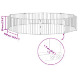 Dog Gate 10 pcs Black 100 x 60 cm Galvanised Steel 892000