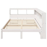 Bookcase Bed without Mattress White 120x200 cm Solid Wood Pine 3324321