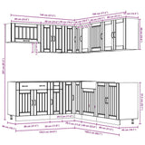 ZNTS 11 Piece Kitchen Cabinet Set Lucca White Engineered Wood 3314921