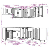 11 Piece Kitchen Cabinet Set Lucca White Engineered Wood 3314921