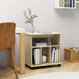 Storage Cabinet Sonoma Oak Engineered Wood Medium Rolling Cabinet 808479