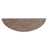 Stair Mats Self-adhesive 30 pcs 56x17x3 cm Light Brown Half Round 3365679