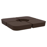 4 Piece Parasol Base Set for Cross Stand Parasol 100 kg PP 847445