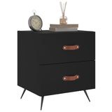 Bedside Cabinets 2 pcs Black 40x35x47.5 cm Engineered Wood 827247