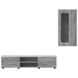 TV Cabinet Set FLORIN 3 pcs Grey Sonoma Engineered Wood 3397930