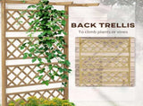 Wooden Trellis Planter Box, Raised Garden Bed to Grow Vegetables, Herbs and Flowers, Natural Tone T3398P315413