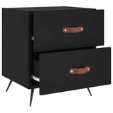 Bedside Cabinets 2 pcs Black 40x35x47.5 cm Engineered Wood 827247