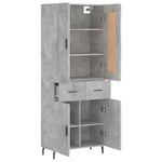 Highboard Concrete Grey 69.5x34x180 cm Engineered Wood 3199893