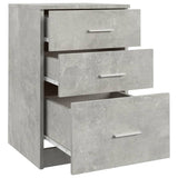 Bed Cabinet Concrete Grey 40x40x63 cm Engineered Wood 808643