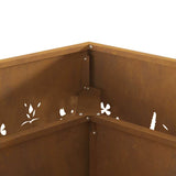 Fire Pit Brown 60 x 60 x 30 cm Weathering Steel 858927