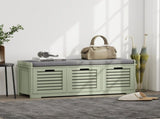 3-Drawer Shoe Storage Bench - Green T3398P423893