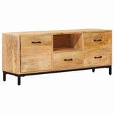 TV Stands with Drawer Brown 110 x 30 x46 cm Solid Mango Wood 4104604