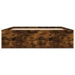 ZNTS Bed Frame without Mattress Smoked Oak 135x190 cm Double Double 3203912