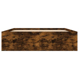 ZNTS Bed Frame without Mattress Smoked Oak 135x190 cm Double Double 3203912