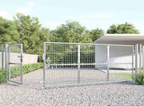 Mesh Garden Gate Silver 350x125 cm Galvanised Steel 154552