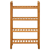 Shoe Rack with 4 Shelves 50x27x80 cm Solid Oak Wood 331746