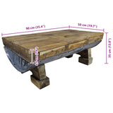 Coffee Table Mixed Recycled Wood 90x50x35 cm 244500