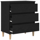 Sideboard with Drawer Black Oak 60 x 35 x 70 cm Engineered Wood 862595