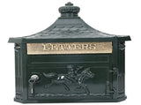 Wall Mounted Mailbox Green 40.5 x 16 x 45 cm Cast Aluminum 42023500