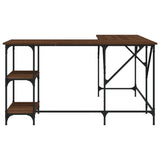 Desk Brown Oak 139x139x75 cm Engineered Wood 837591