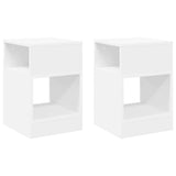 End Table 2 pcs White 30.5 x 30 x 45 cm Engineered Wood 890897