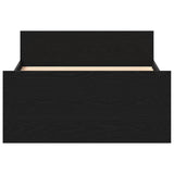Bed Frame without Mattress Black Oak 90x190 cm Engineered Wood 862367