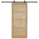 Sliding Door ORKDAL Brown 93 x 211 cm Solid Pine Wood 3333488