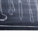 Kitchen Rug Black 300 x 60 cm Velvet 42013433