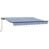 Retractable Awning Blue 250 x 200 cm Fabric 3329352