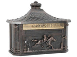 Wall Mounted Mailbox Bronze 40.5 x 16 x 45 cm Cast Aluminum 42023503