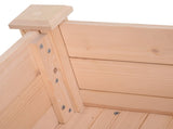 Garden Wooden Planters Rectangular Raised Bed,Flower Box, Fir Wood Indoor/Outdoor, Oak Tone, 86L x T3398P314151