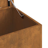 Outdoor Storage Box Rusty 100 x 50.5 x 50 cm Steel 874566