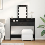 ZNTS Vanity Table Black oak Engineered wood 100 x 41 x 140 cm Mirror 865173