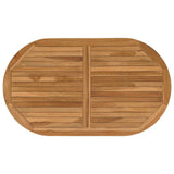Table Top Oval Solid Teak Wood Natural 42033174