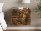 Wall-Mounted Bedside Cabinet Smoked Oak 33 x 34.5 x 40 cm 897965
