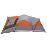Family Tent Tunnel 8-Person Grey and Orange Waterproof 4009554