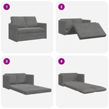 Folding Sofa Bed Dark Grey 122 x 70 x 60 cm Velvet 42030480