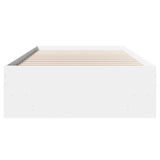 Bed Frame White Engineered wood, Plywood Single Bed Frame 3295667