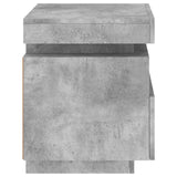 ZNTS Bedside Cabinet with LED Lights Concrete Grey 40x39x48.5 cm 836790