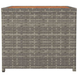 Tea Table with Wooden Top Grey Poly Rattan&Solid Wood Acacia 319559