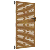 Garden Gate 85x200 cm Corten Steel Square Design 153249