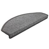Stair Mats 10 pcs 65x24x4 cm Dark Grey Half Round Large 149753
