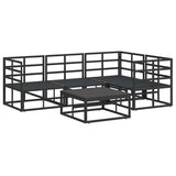 Garden Sofa Set with Cushion 5 pcs Black Aluminium 3378865