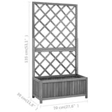 Planter Black Solid firwood Medium Planters Planter 316427