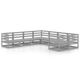 8 Piece Garden Lounge Set Solid Pinewood 3075976