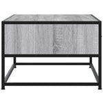 ZNTS Coffee Table Grey Sonoma 100x50x35 cm Engineered Wood and Metal 848782