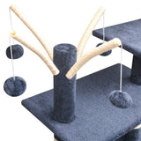 Cat Tree with Sisal Scratching Posts 125 cm Dark Blue 170484