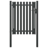 Garden Fence Gate Steel 100x125 cm Anthracite 146329
