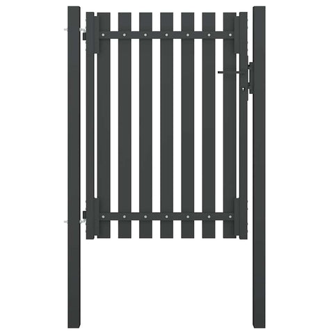 Garden Fence Gate Steel 100x125 cm Anthracite 146329